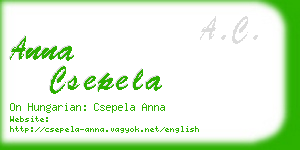 anna csepela business card